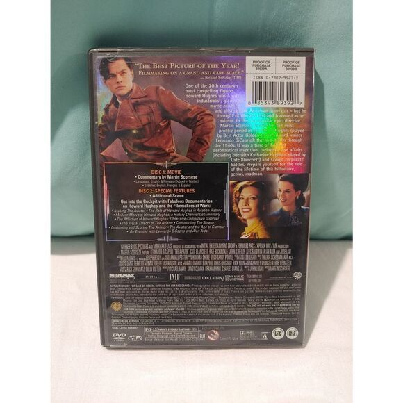 The Aviator (DVD, 2004, 2-Disc Set) Leonardo Dicaprio, Cate Blanchett - Picture 2 of 3